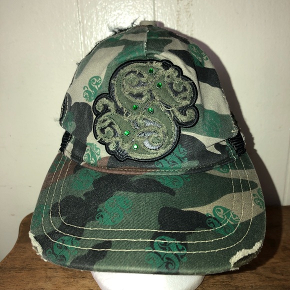 Sinful Other - Sinful camp embroidered rhinestone skull hat cap